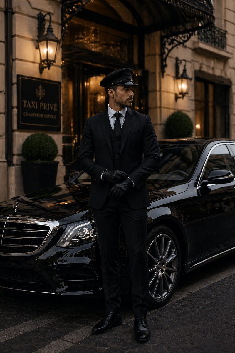 Chauffeur taxi élégant — as taxidriver